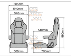 Bride Sports Seat Streams Cruz - Gradation BE - RHDJapan